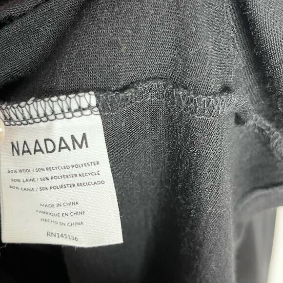 Naadam Long Sleeve Wool Button Up Shirt Mens Large Black Collared - Picture 9 of 10